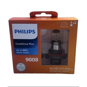 Philips 9008 CoreDrive Plus HB5 Headlight Bulbs 2 Pack 12V 60/55W New